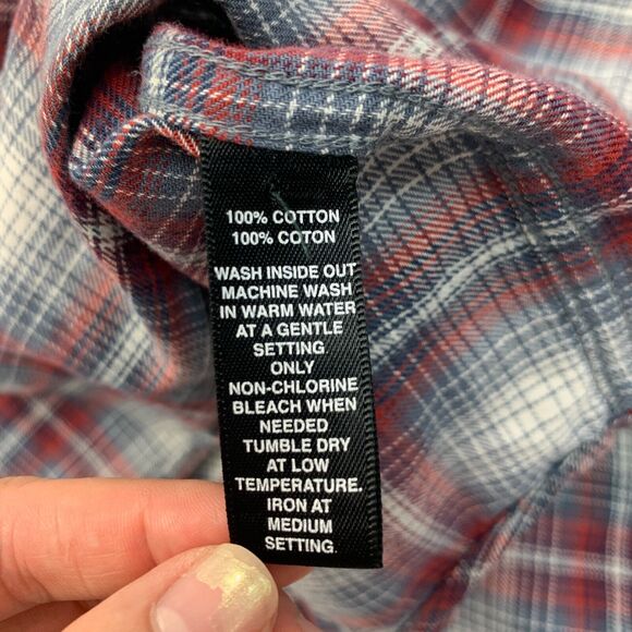 Saks Fifth Avenue Shirt Mens L Large Plaid Cotton Button Down Long Sleeve Pocket - Picture 8 of 11